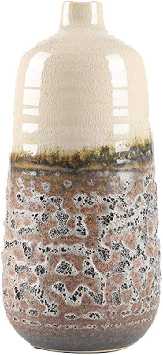 Rustic Ceramic Flower Vase, Vintage Vases, Rustic Style Vintage Ceramic Vase, Ceramic Decorative Vase for Personalized Home and Office Decor.