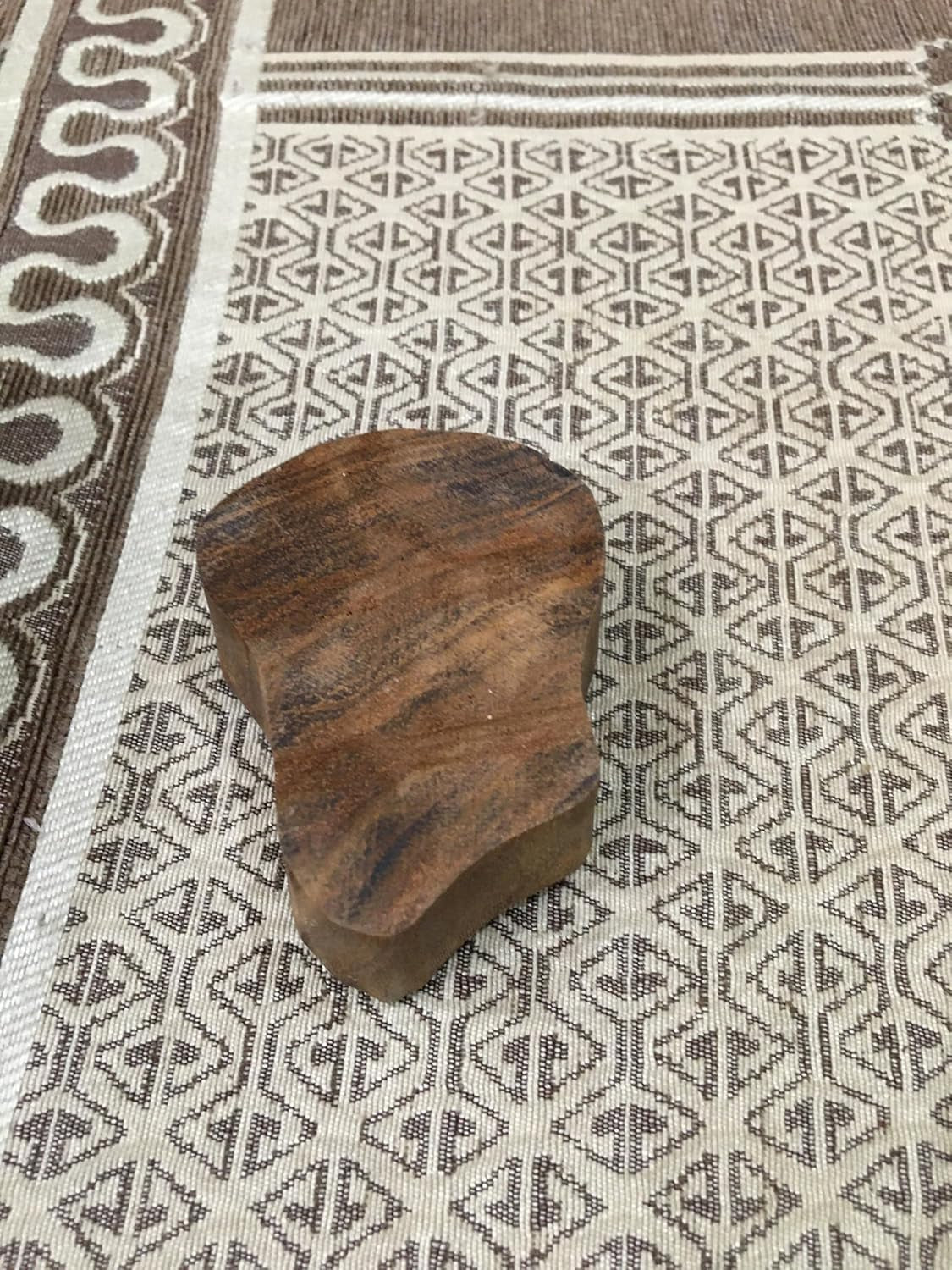 Marigold Flower Hand Carved Indian Wood Printing Block – Wooden Block for Textile Printing, Pottery Stamping, and Crafts