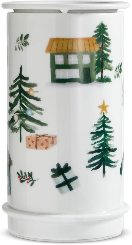 Ceramic Wax Melt Warmer,Candle Wax Warmer for Scented Wax Melter,Electric Wax Melts Wax Cubes Candle Lamp for Home Office Decor,Wax Burner as for Family and Friend, Farmhouse