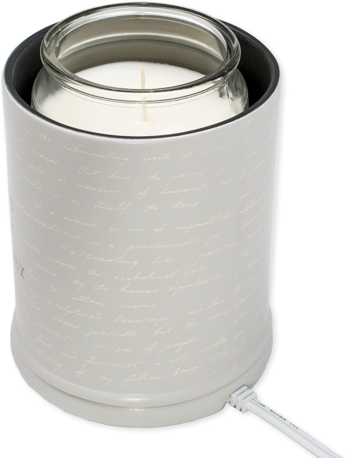 Birds on a Tree Grey Believe Ceramic Stoneware Electric Large Jar Candle Warmer