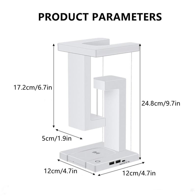 Creative Floating Light, USB Powered Touch Control Night Light, Decorative Dimmable Ambient Desktop Light with Wireless Charging Function for Home, Home Decor