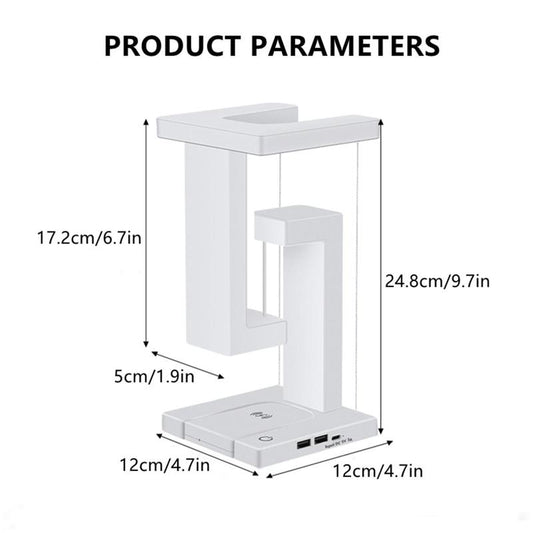 Creative Floating Light, USB Powered Touch Control Night Light, Decorative Dimmable Ambient Desktop Light with Wireless Charging Function for Home, Home Decor