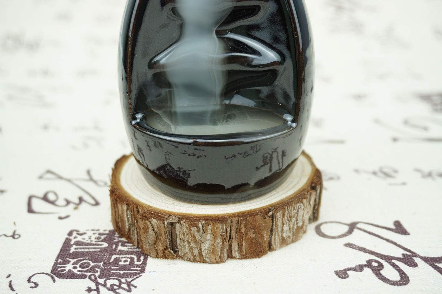 Incense Burner Handmade Ceramic Incense Holder Waterfall Backflow Incense Burner Bottle Porcelain Statue