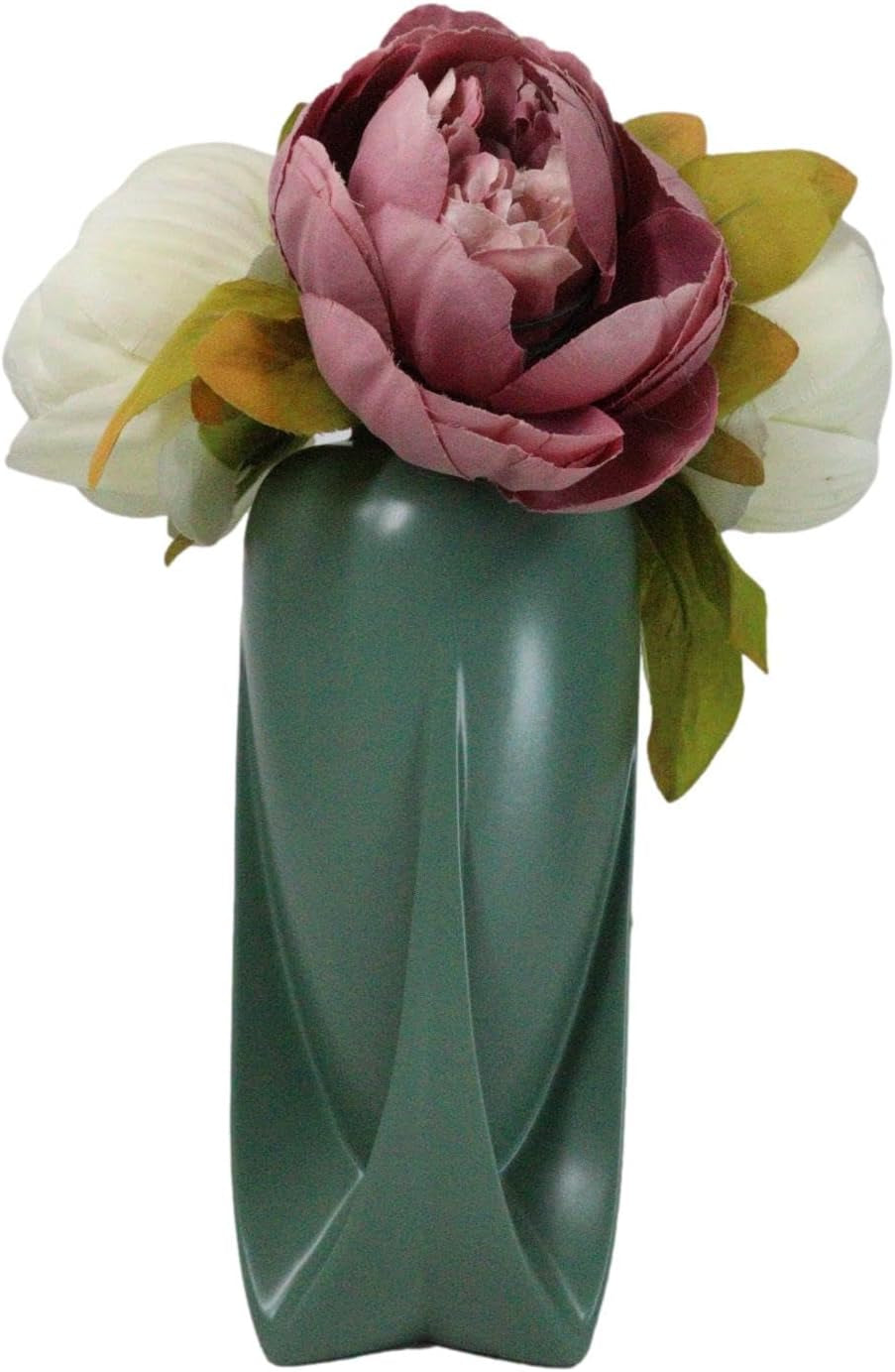 Teco Art Pottery Contemporary Smooth Micro-Crystalline Matte Glaze Vase Reproduction as Mantelpiece Shelf Table Decorative Accent Sculpture (Rocket - Green)