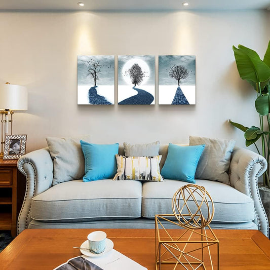 Canvas Wall Art for Living Room Family Wall Decorations for Bedroom Modern Bathroom Wall Decor Paintings Black and White Tree Artwork Fashion Inspirational Office Canvas Art Prints Home Decor 3 Piece