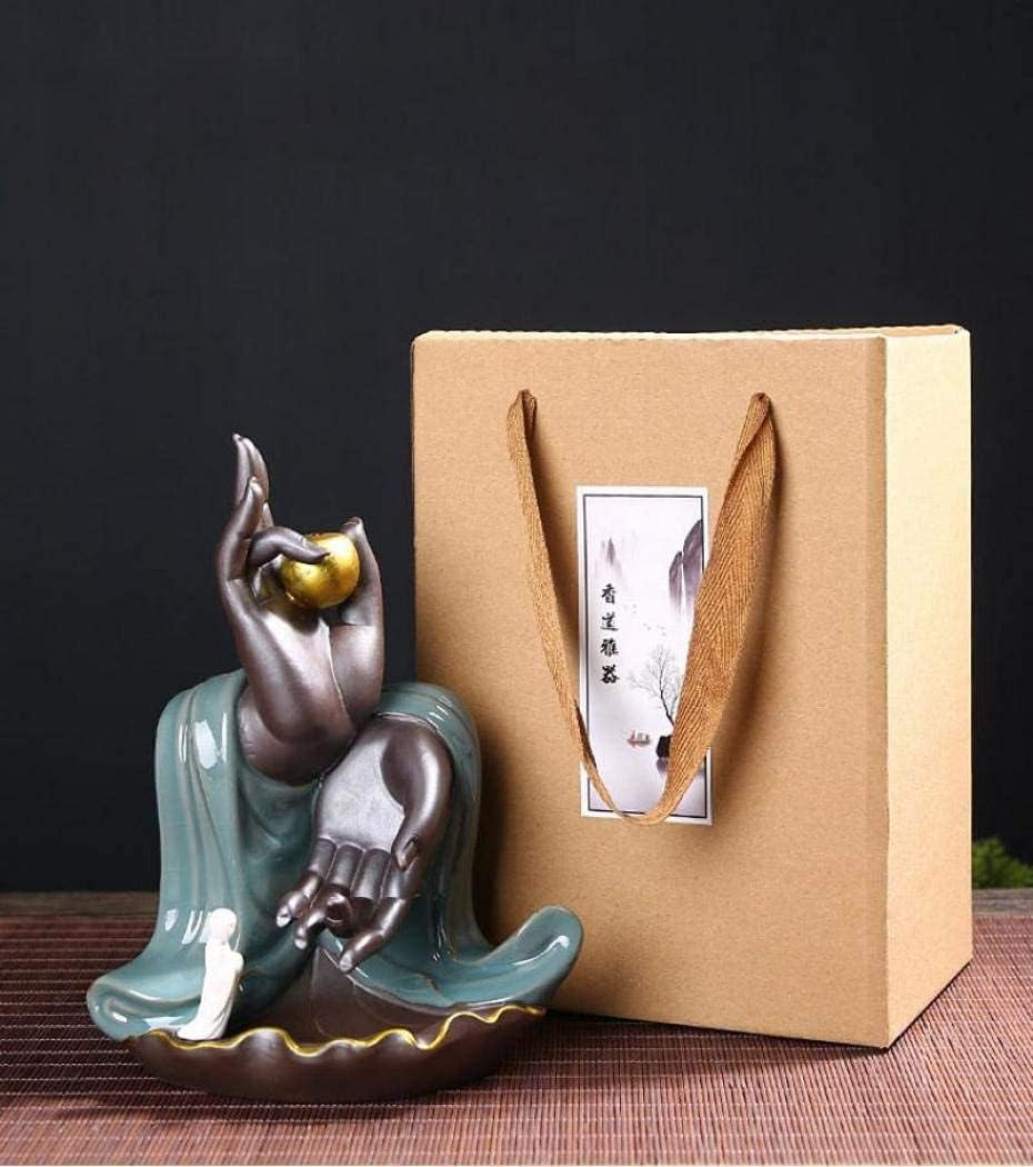 Incense Holder Waterfall Incense Cone Sticks Holder Backflow Incense Burner Ceramics Statue for Home Fragrance Decor (2)