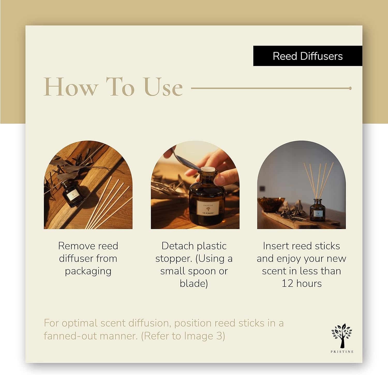 English Country Inn/Inspired by Ritz Carlton Reed Diffuser for Home | Fresh Blend of Strawberry, Vanilla, Musk Reed Diffuser Set, Oil & Reed Diffuser Sticks | Home & Office Decor | Fragrance