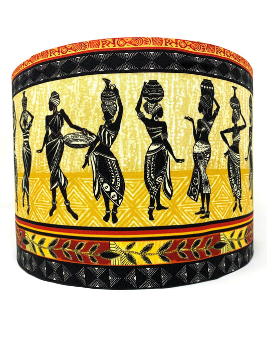 African Queens Border Lamp Shade, Light Shade for Table or Standard Lamps or Ceiling Lights