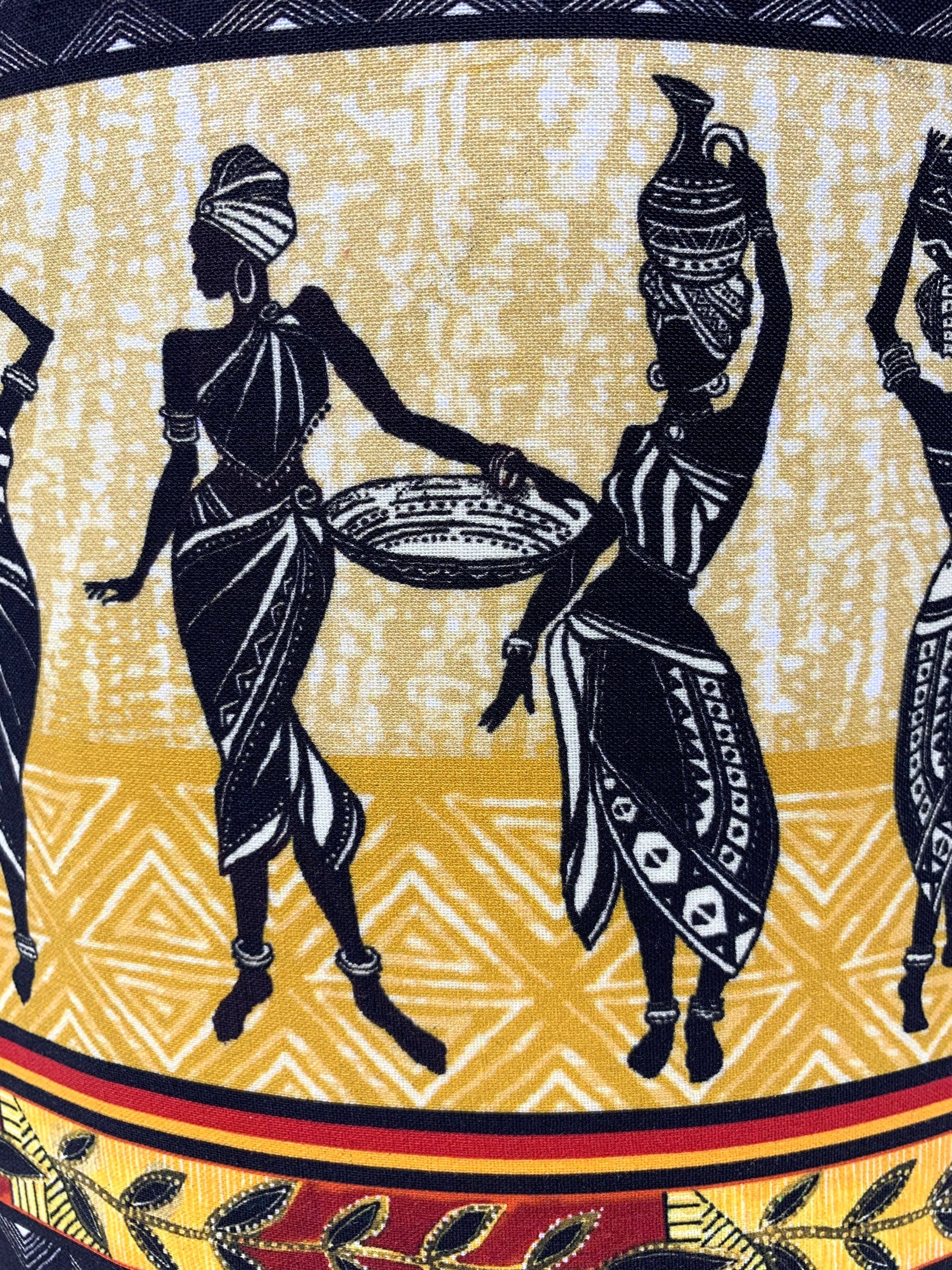 African Queens Border Lamp Shade, Light Shade for Table or Standard Lamps or Ceiling Lights