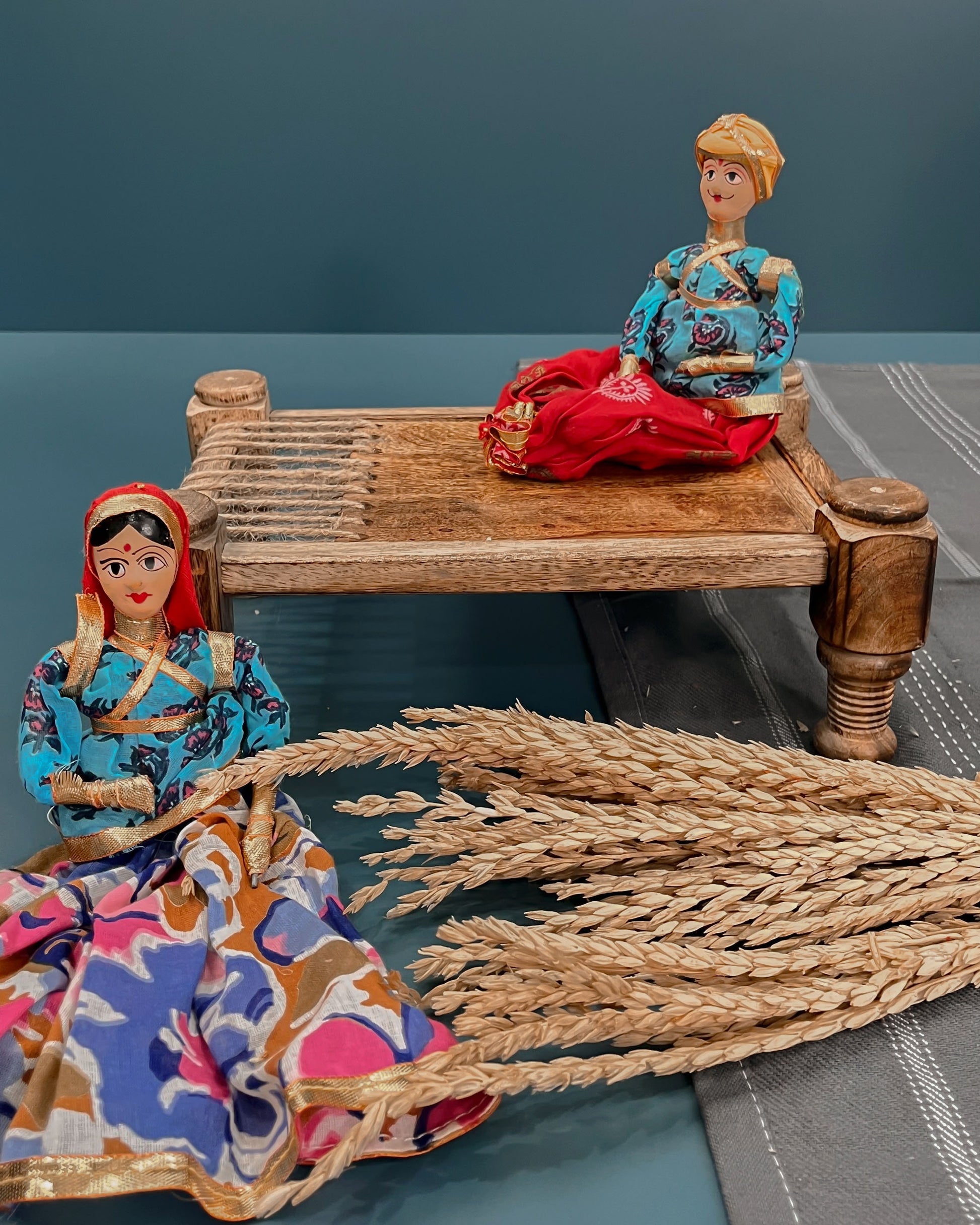 Handcrafted Miniature Indian Cot - Versatile Table Decor, Doll Bed, Desktop Decor, and Serving Tray - Elegant Unique Gift