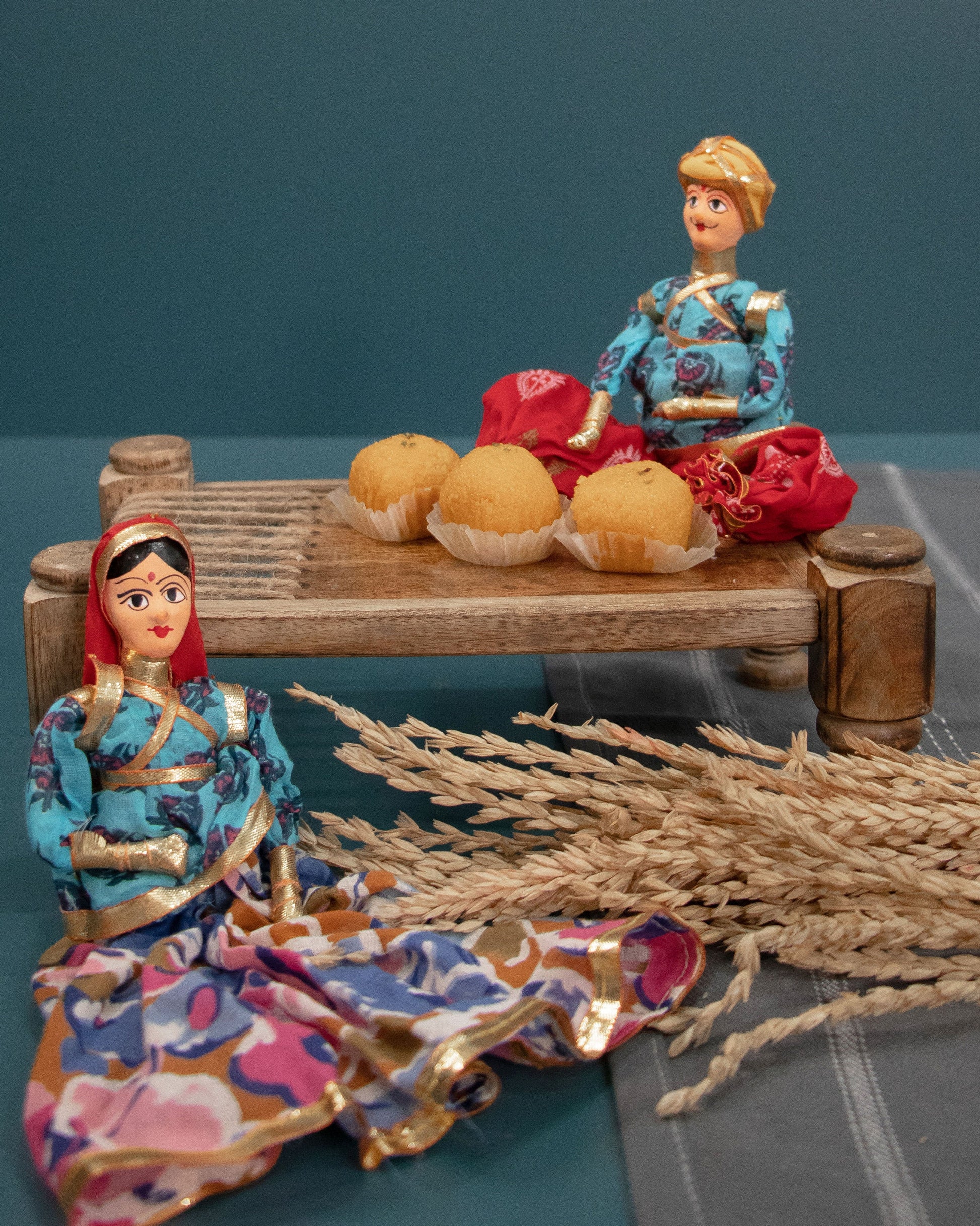 Handcrafted Miniature Indian Cot - Versatile Table Decor, Doll Bed, Desktop Decor, and Serving Tray - Elegant Unique Gift