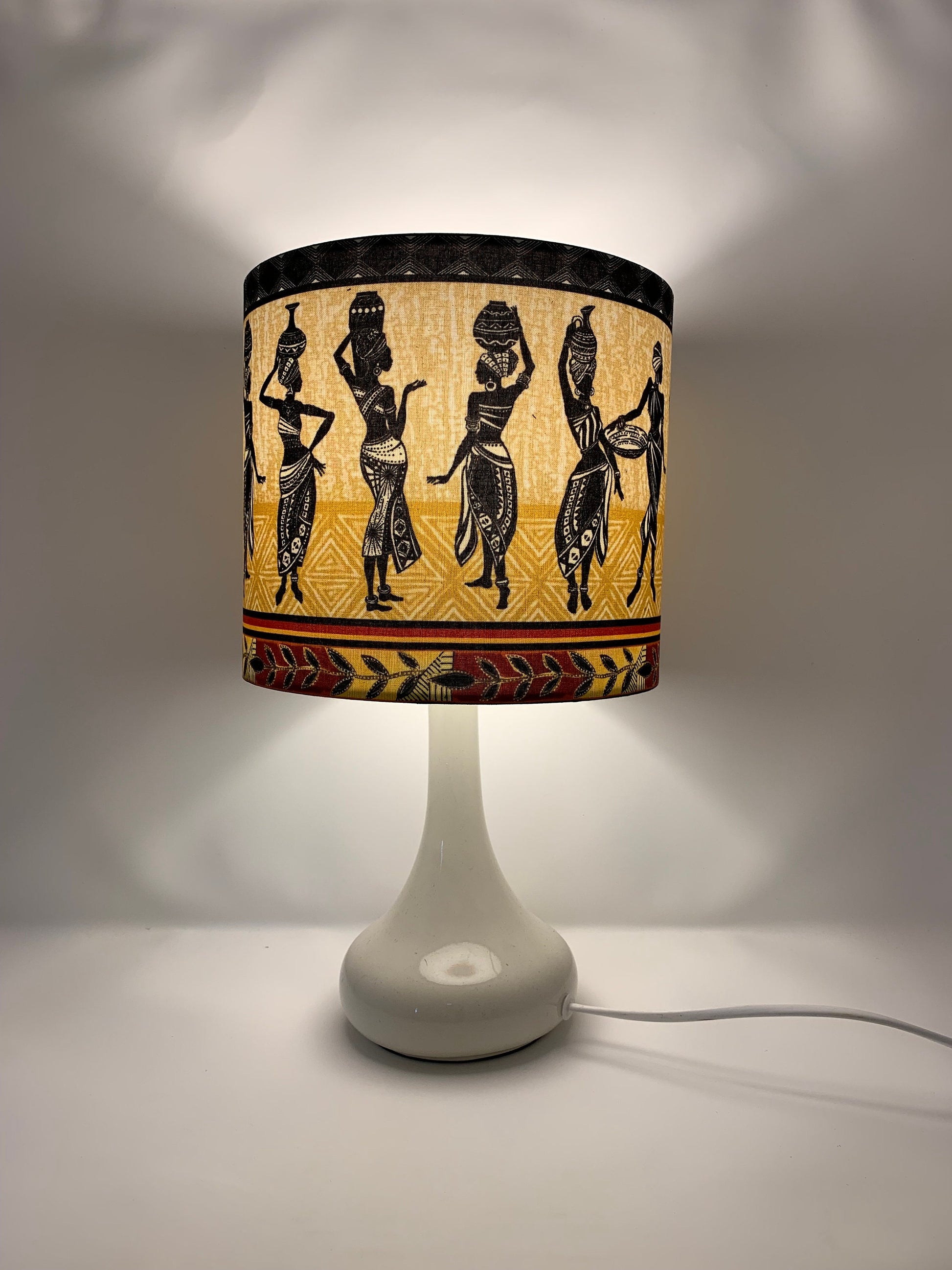 African Queens Border Lamp Shade, Light Shade for Table or Standard Lamps or Ceiling Lights
