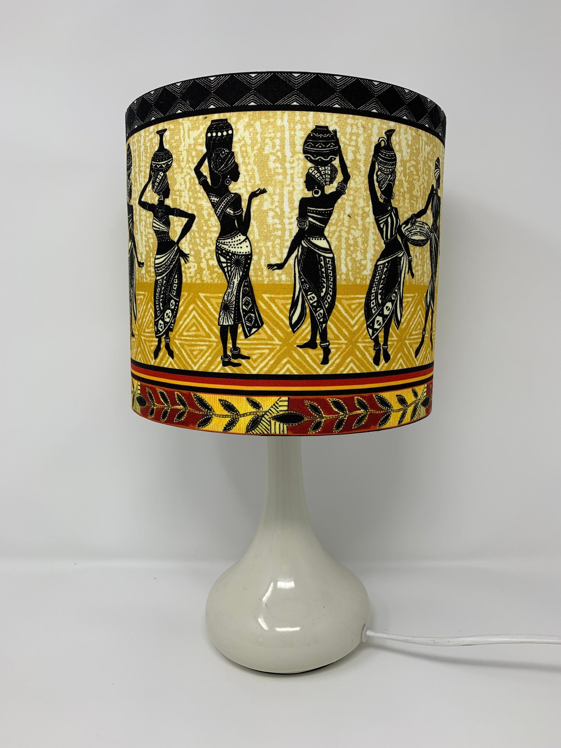 African Queens Border Lamp Shade, Light Shade for Table or Standard Lamps or Ceiling Lights