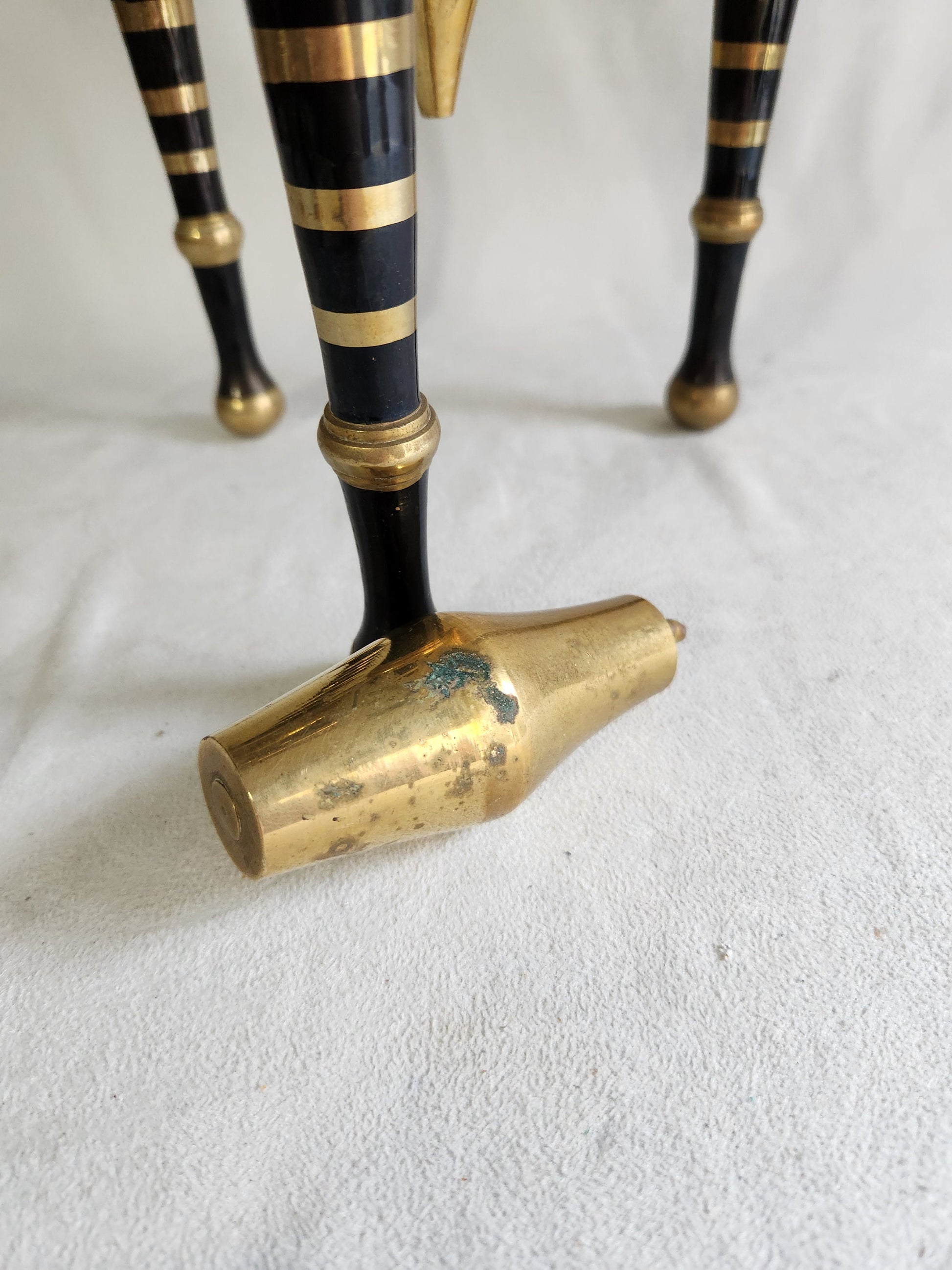 Wonderful Large 23 Inch Hand Crafted Saudi Arabian Amphora Etched Brass Pitcher Set