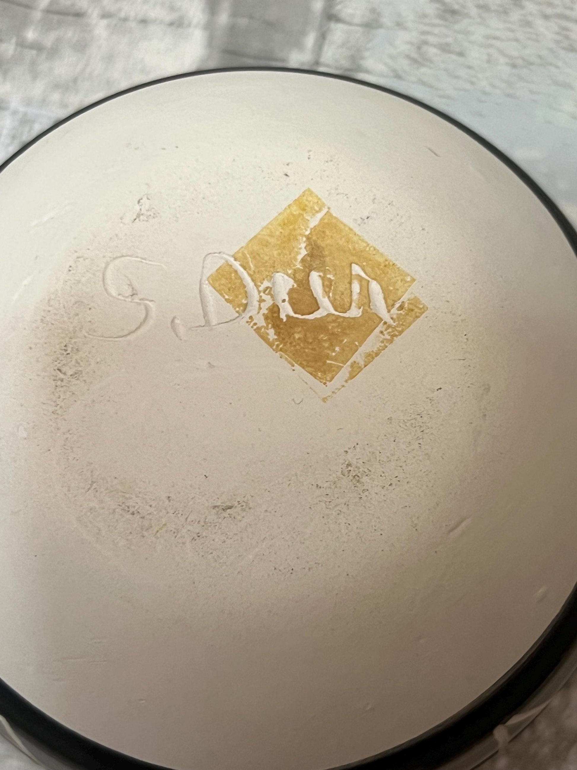 Set of 3 Native American Hand Painted Pottery Vase and Pots Signed S. Deer VTG