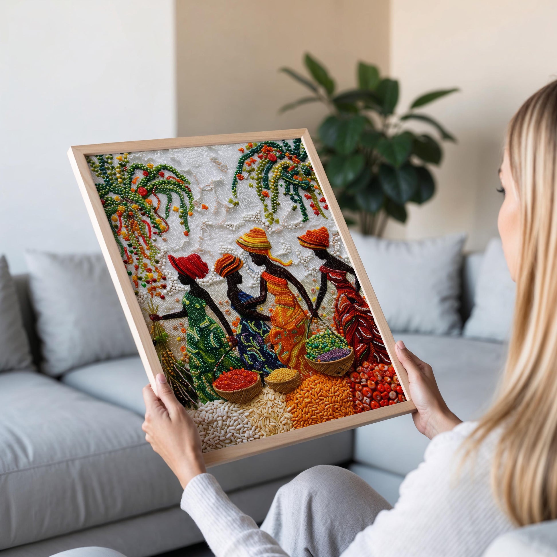 Nigerian Jollof Rice Art Print - Vibrant African Kitchen Decor