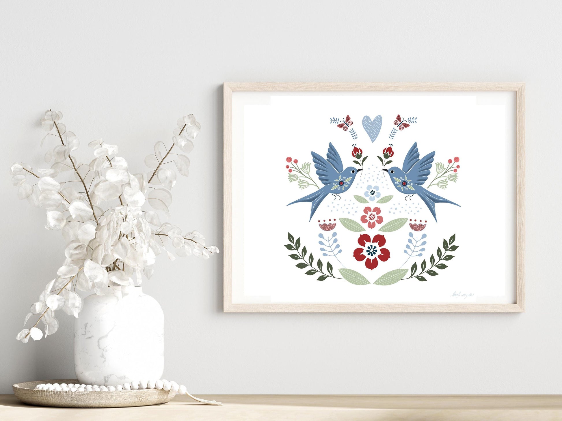 Kurbits Pattern in Nordic Style. 50X50 Centimeters with High Resolution. (300 Dpi). You Will Get 2 Different Patterns and One Transparent.