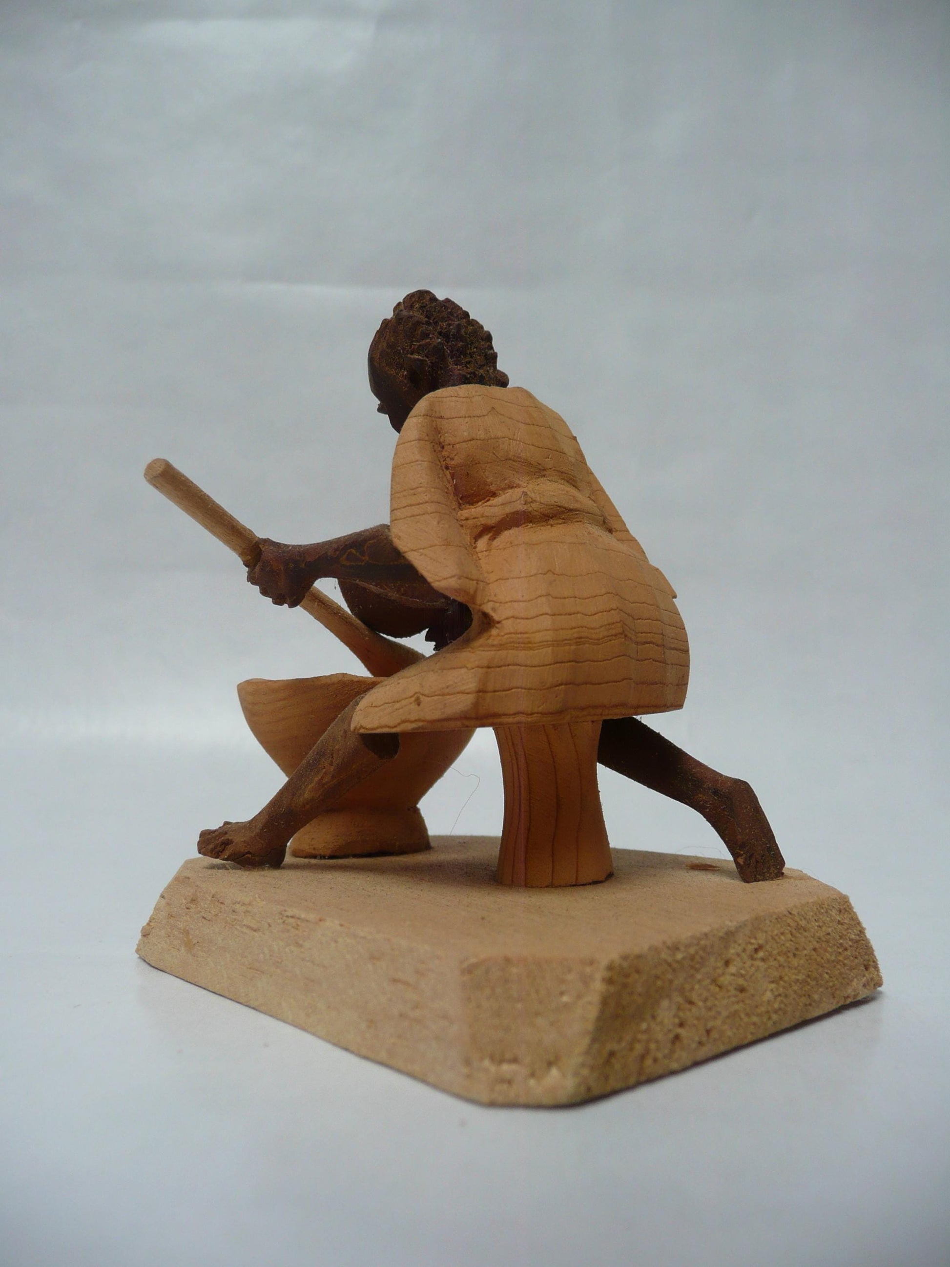 Vintage Yoruba African Hand Made Carved Wooded African Female Figurine Traditional African Art in Thorn Wood Carving