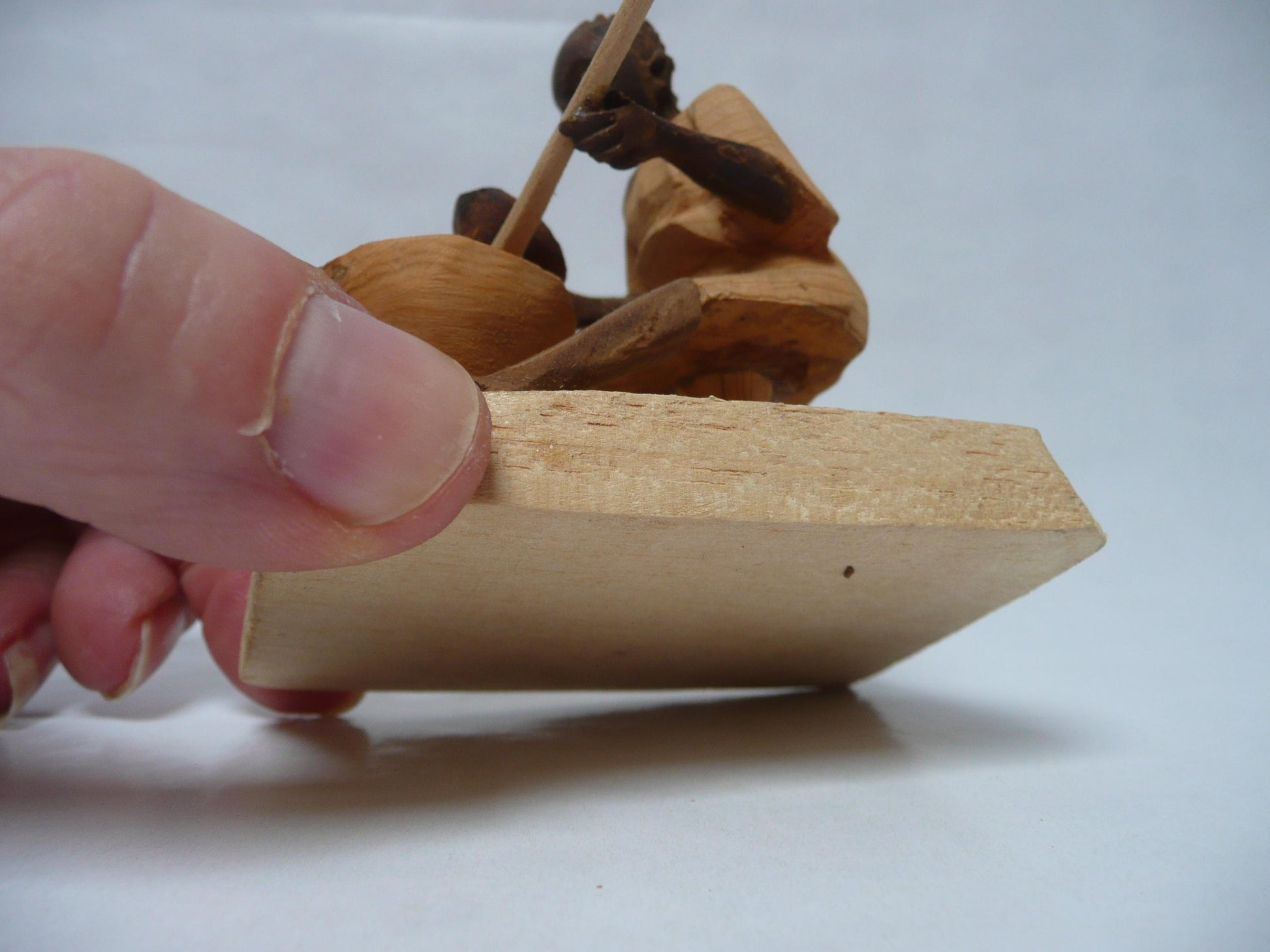 Vintage Yoruba African Hand Made Carved Wooded African Female Figurine Traditional African Art in Thorn Wood Carving