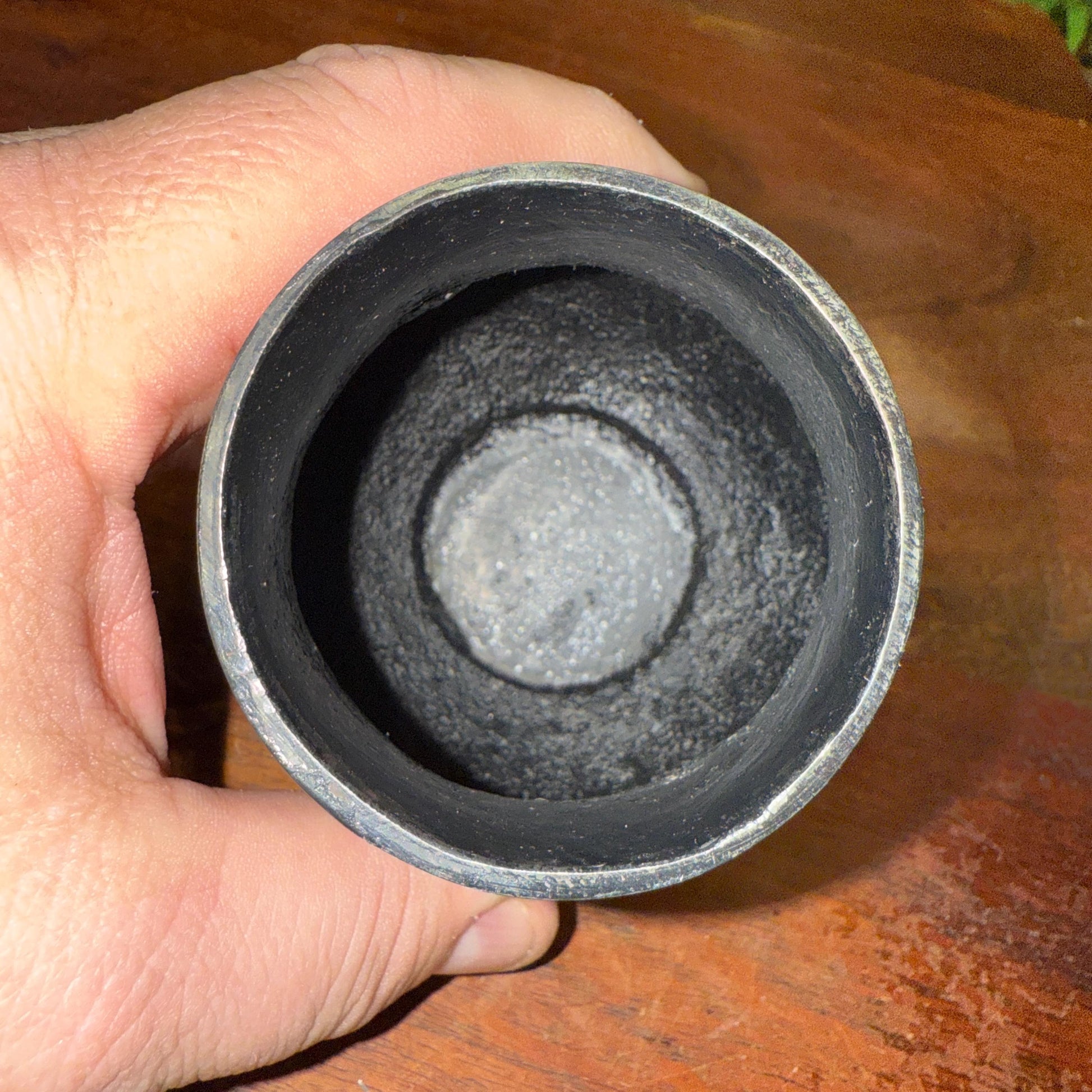 Antique 1800'S Asian Indian Mughal Bidri Ornate Inlaid Silver Jar - No Lid - Made in India - 19Th Century Home Decor - Upcycled Small Vase