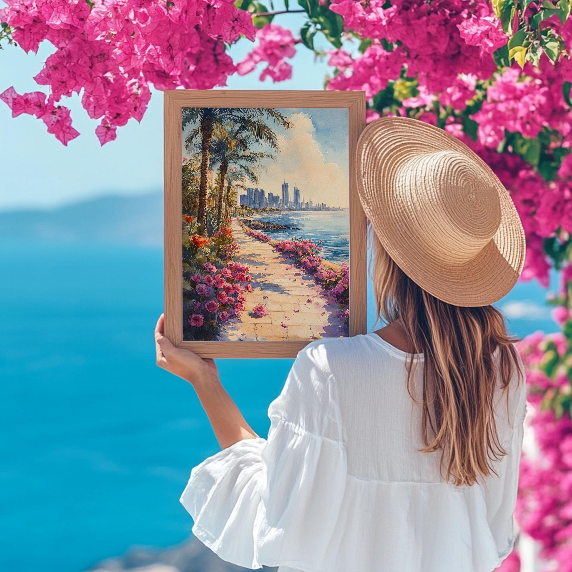 Dammam Print Poster, Saudi Arabia Wall Art, Middle East Gift, Arabia Poster Print, Dammam Painting, Wall Decor, Canvas, Housewarming Gift