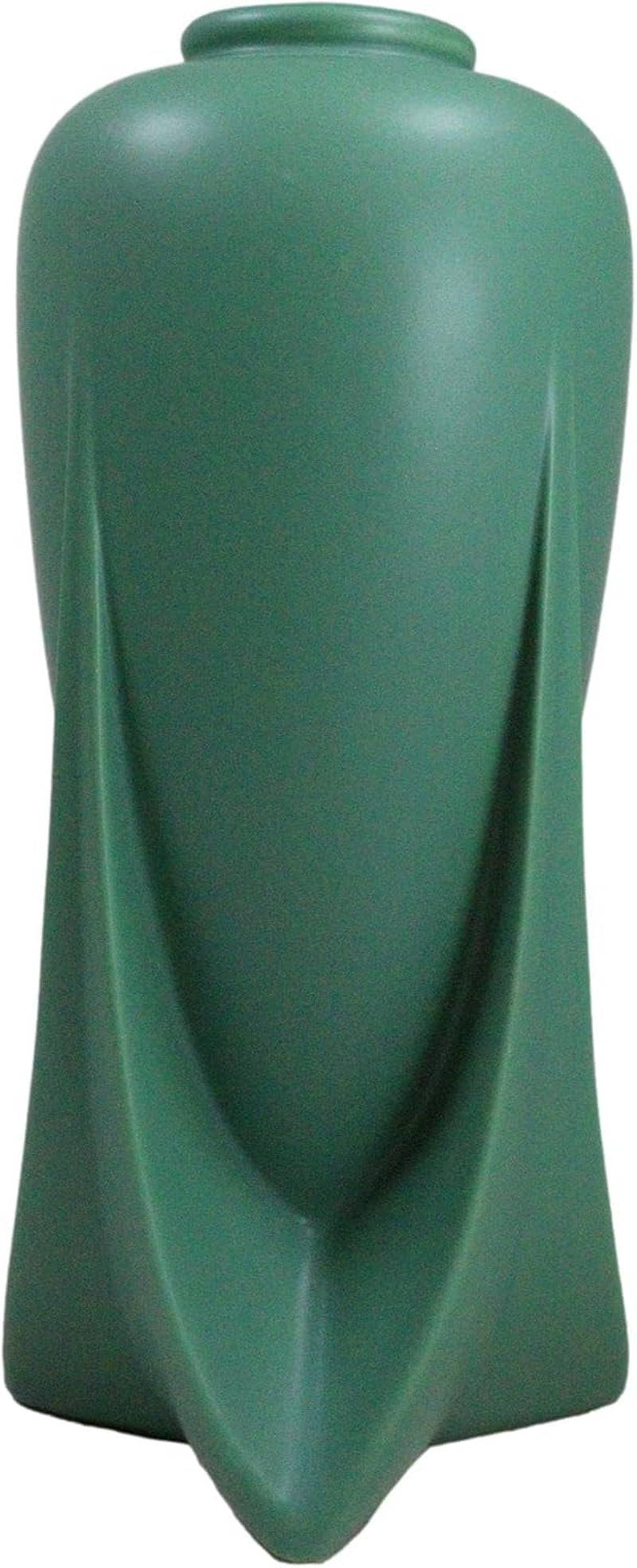 Teco Art Pottery Contemporary Smooth Micro-Crystalline Matte Glaze Vase Reproduction as Mantelpiece Shelf Table Decorative Accent Sculpture (Rocket - Green)