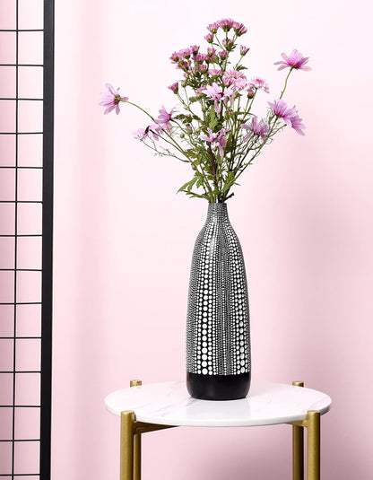 Black Vases for Home Decor - Modern Tall Vases for Office, Living Room, Bedroom, Dinning Table, Shelf, Bookshelf, Mantle, Entryway