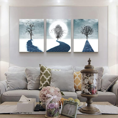 Canvas Wall Art for Living Room Family Wall Decorations for Bedroom Modern Bathroom Wall Decor Paintings Black and White Tree Artwork Fashion Inspirational Office Canvas Art Prints Home Decor 3 Piece