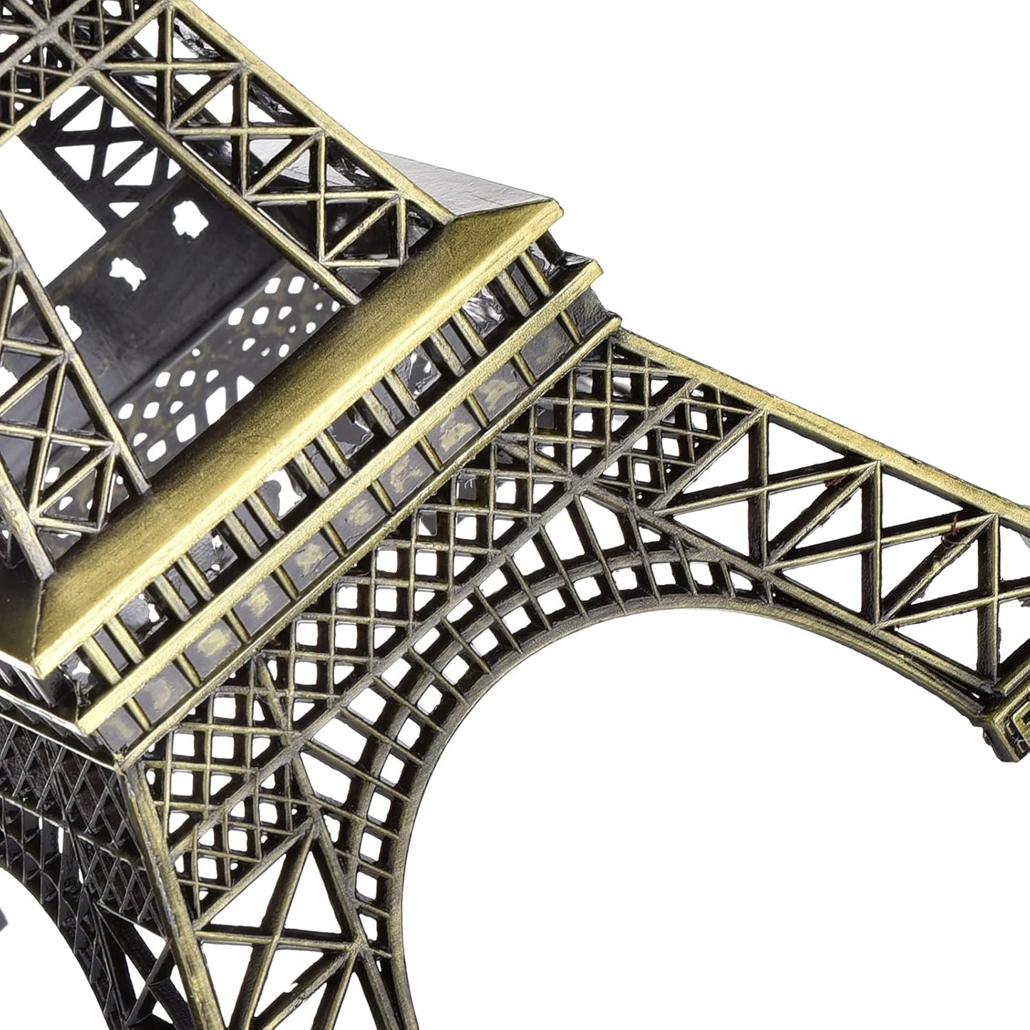 Bronze Metal Eiffel Tower Statue, 10Inch Decorative Figurine Replica Stand Holder for Cake Topper Table Decor Gift Party Home Decoration