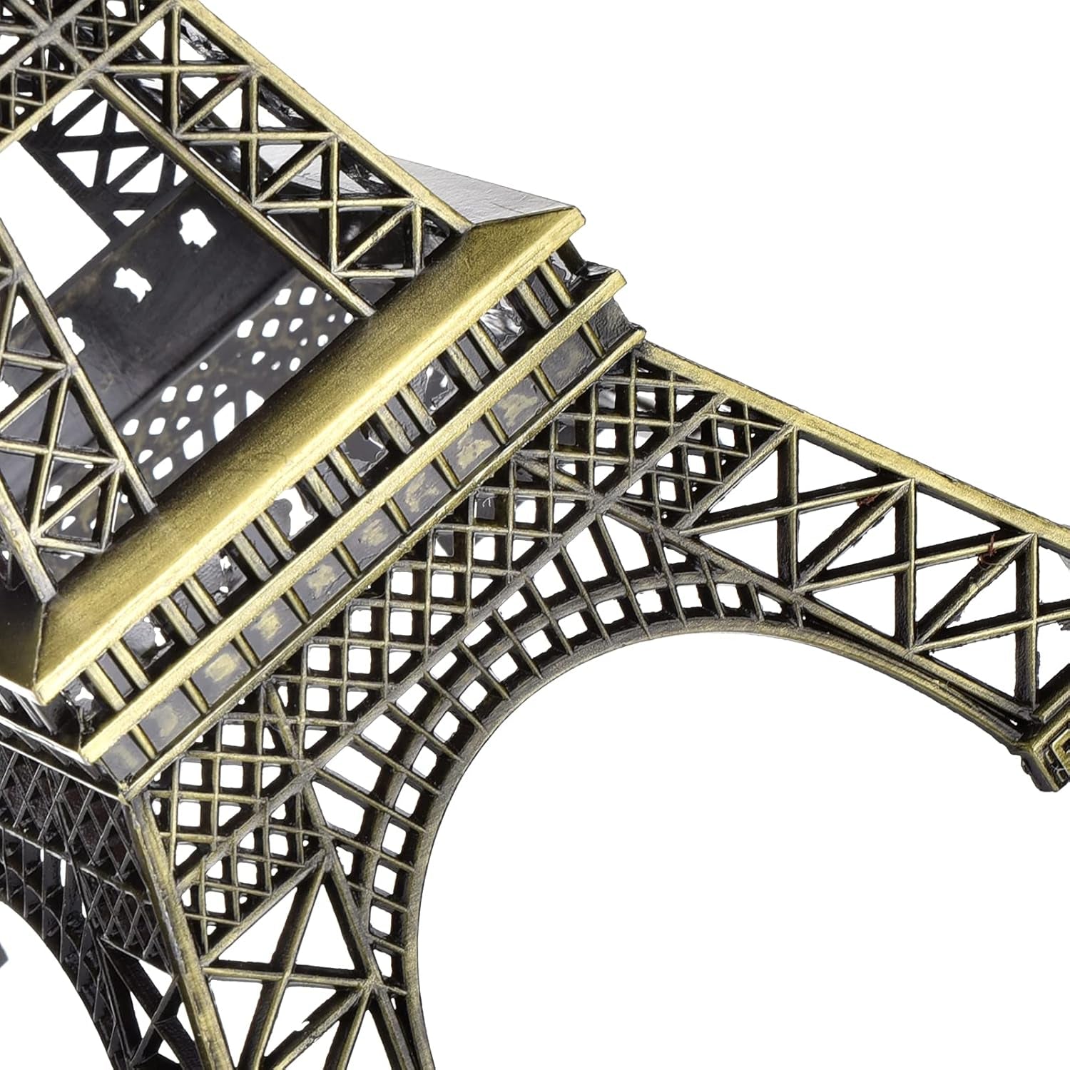 Bronze Metal Eiffel Tower Statue, 10Inch Decorative Figurine Replica Stand Holder for Cake Topper Table Decor Gift Party Home Decoration