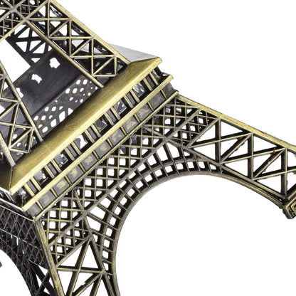 Bronze Metal Eiffel Tower Statue, 10Inch Decorative Figurine Replica Stand Holder for Cake Topper Table Decor Gift Party Home Decoration
