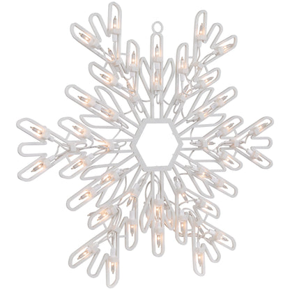 Lighted Snowflake Christmas Window Silhouette Decoration - 15.25"