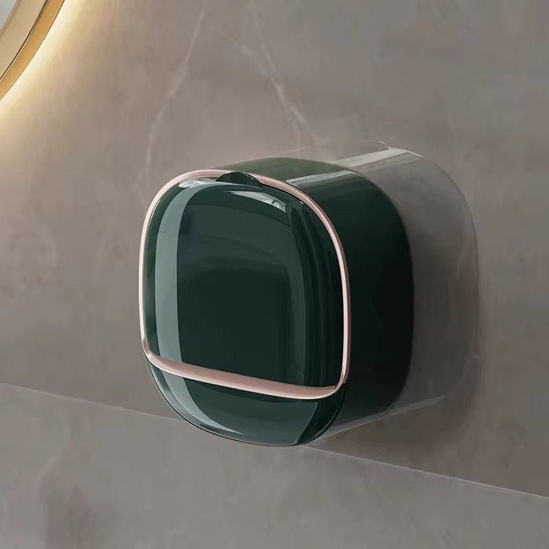 1 Piece Soap Box Free Punching Soap Box Wall-Mounted Household High-Grade Drain Water Storage Bathroom Toilet Soap Shelf