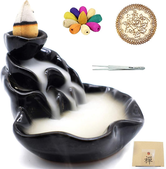 Incense Burner, Ceramic Backflow Incense Holder, Home Decor Aromatherapy Ornament