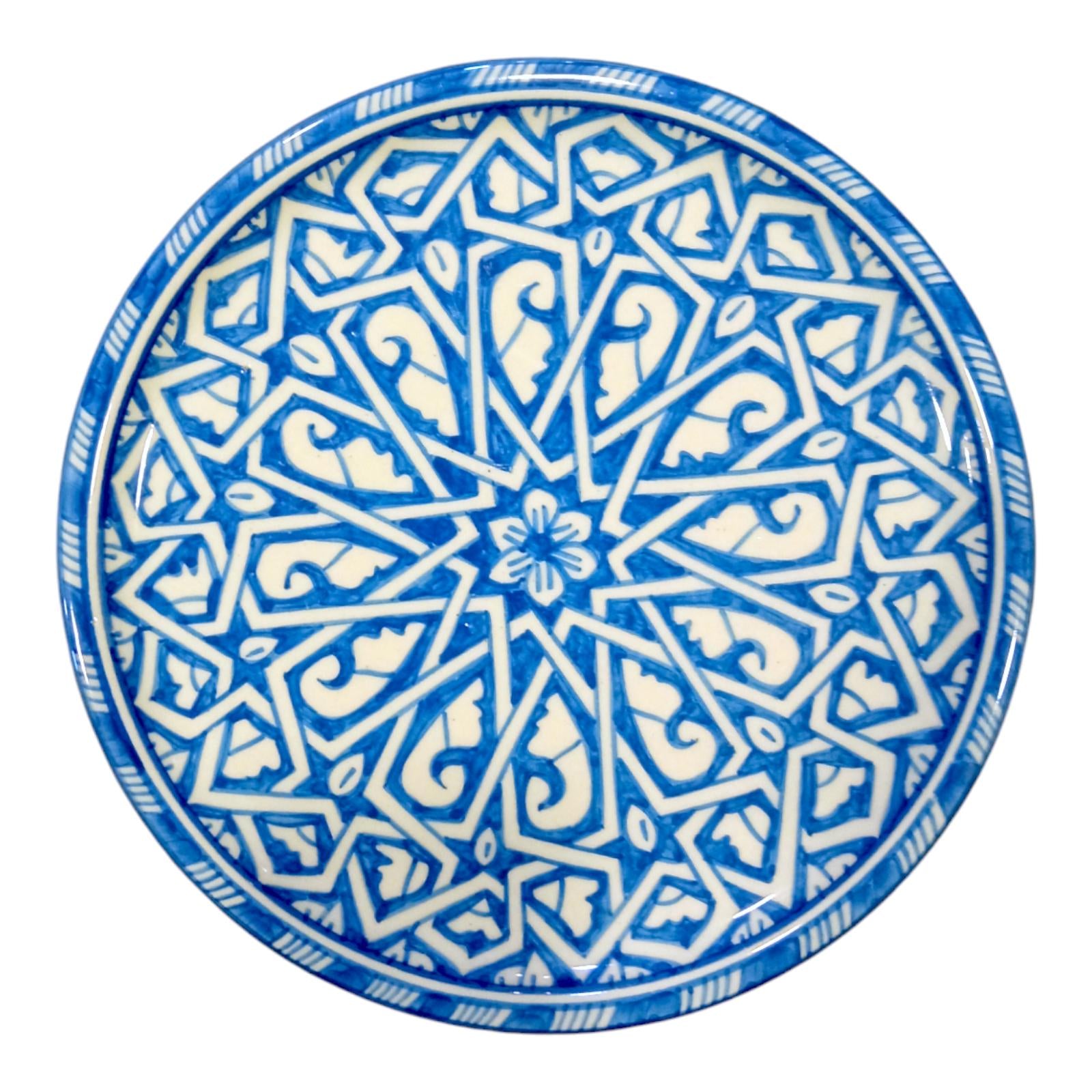 Ceramic Flat Plate, Serving Plate, Moroccan Ceramic Plates, Dinnerware, Tableware Colorful Serving Dishes Dishwasher & Microwave Safe