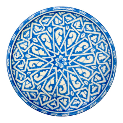 Ceramic Flat Plate, Serving Plate, Moroccan Ceramic Plates, Dinnerware, Tableware Colorful Serving Dishes Dishwasher & Microwave Safe
