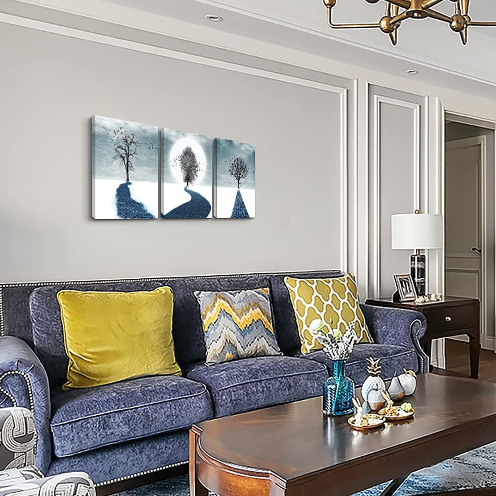 Canvas Wall Art for Living Room Family Wall Decorations for Bedroom Modern Bathroom Wall Decor Paintings Black and White Tree Artwork Fashion Inspirational Office Canvas Art Prints Home Decor 3 Piece