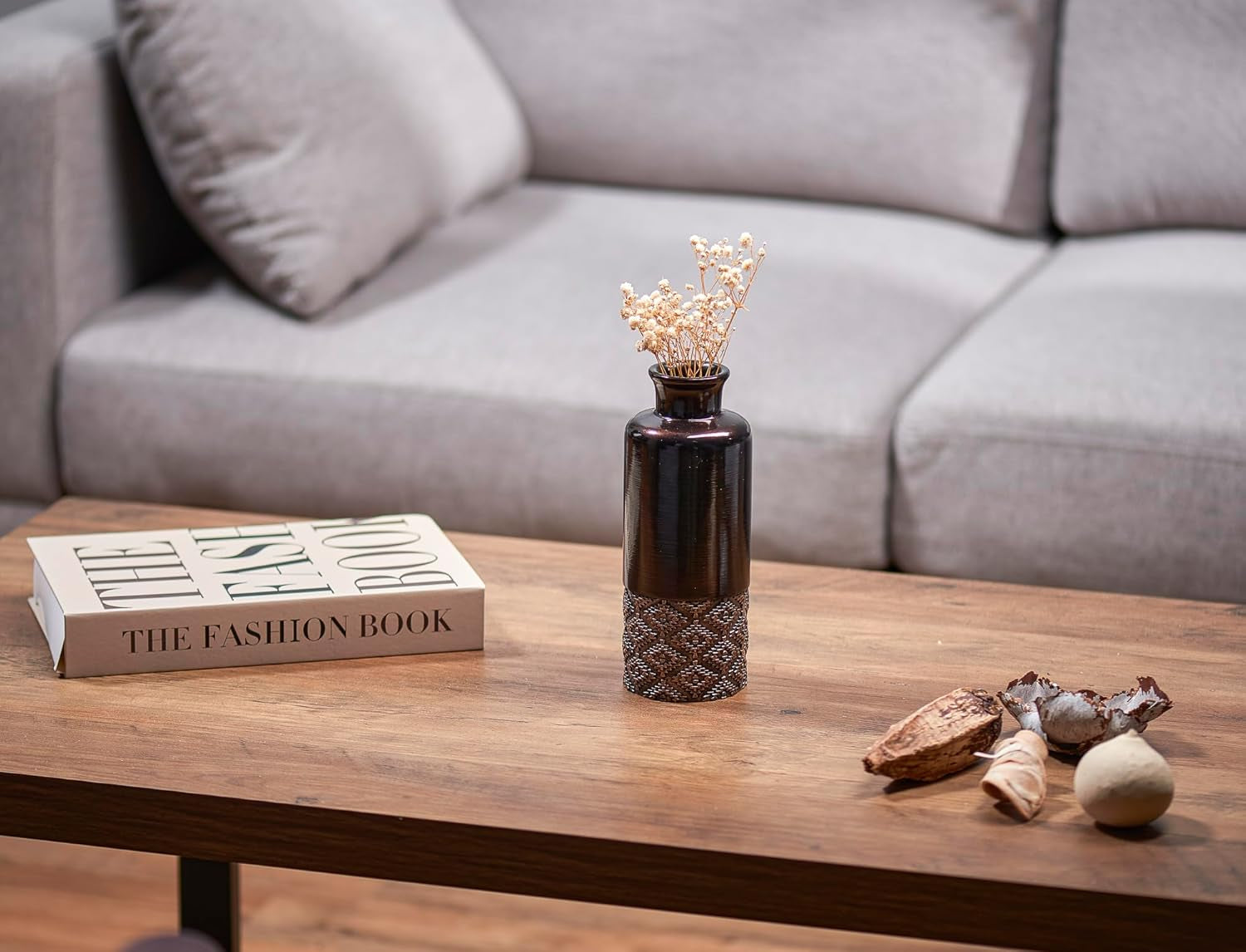 Dublin Brown Vases - Set of 3 Vases - Table Centerpieces for Dining Room, Kitchen Décor, Home Decor for Your Living Room, Dining Room, Bedroom, Office, Entry Table or Shelf Decor