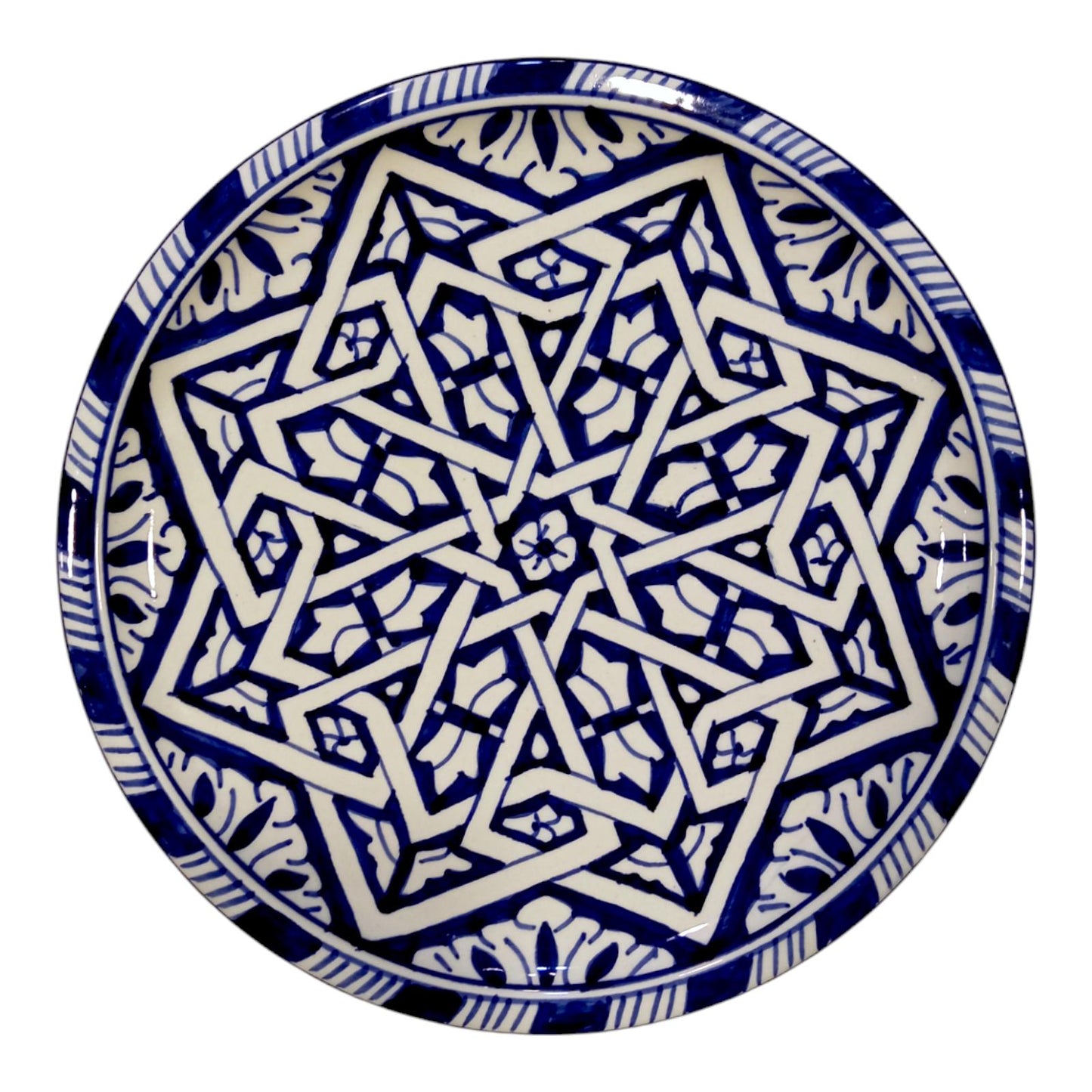 Ceramic Flat Plate, Serving Plate, Moroccan Ceramic Plates, Dinnerware, Tableware Colorful Serving Dishes Dishwasher & Microwave Safe