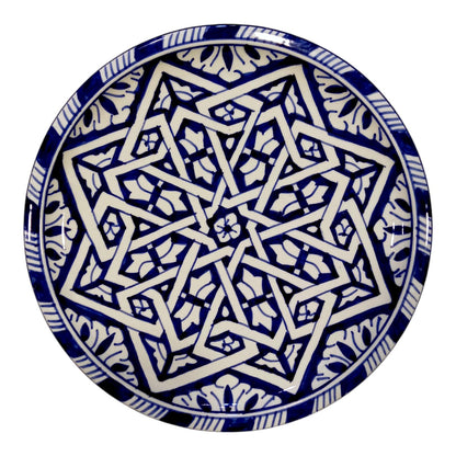 Ceramic Flat Plate, Serving Plate, Moroccan Ceramic Plates, Dinnerware, Tableware Colorful Serving Dishes Dishwasher & Microwave Safe