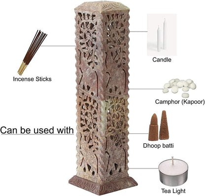 Home Handcrafted Stone Incense Holder | Candle Holder (Elephant)