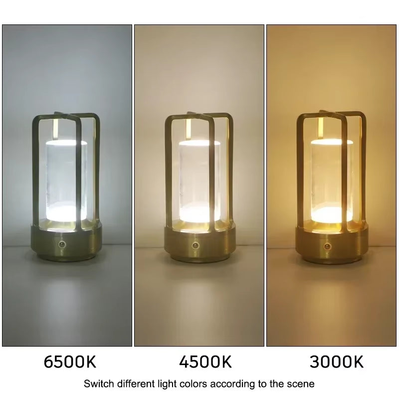 Night Light Black Gold Silver Table Lamp Touch USB Charging Ambient Light Suitable for Bedrooms Living Rooms