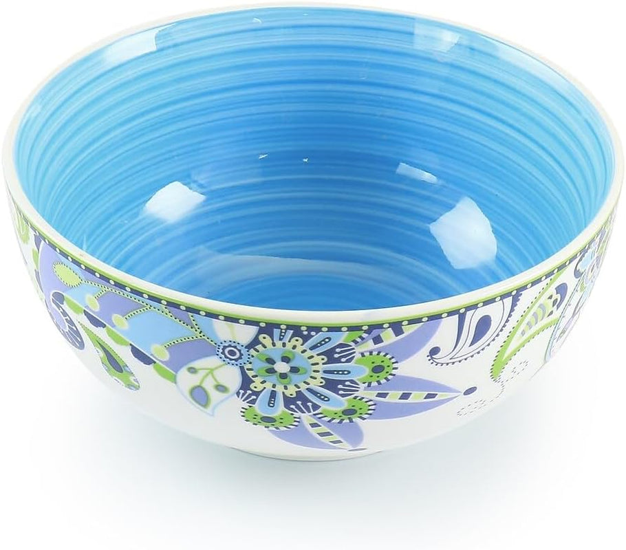 Blue Crush 16 Piece round Porcelain Dinnerware Set