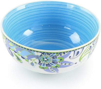 Blue Crush 16 Piece round Porcelain Dinnerware Set