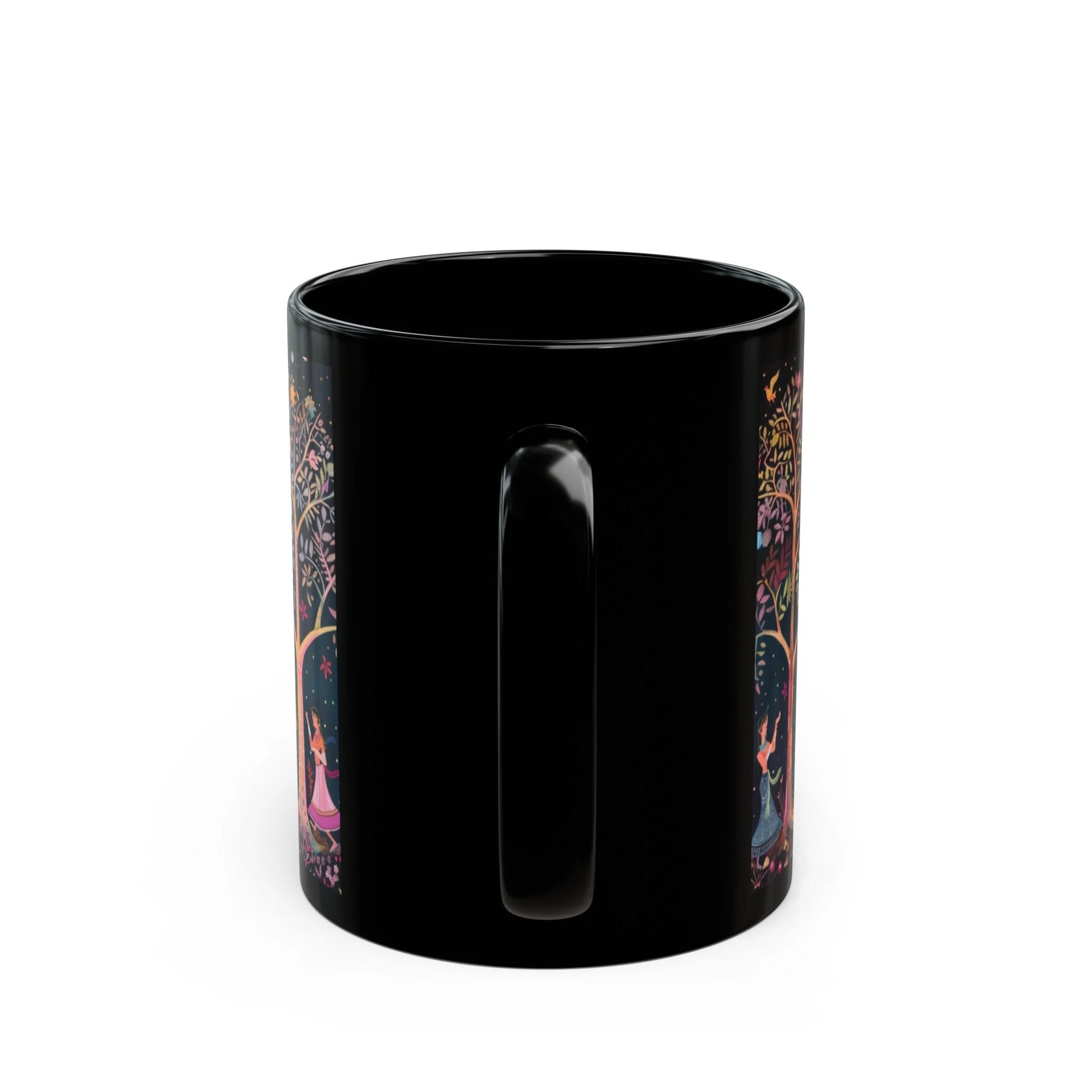 Coffee , Tea, Chai Mug, Indian, Pichwai Art, Ethnic, Tribal, Boho, Eclectic, Nature Inspired, 11 Oz