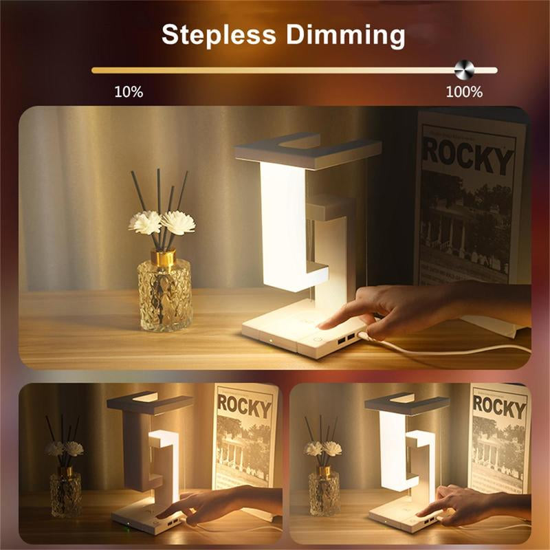 Creative Floating Light, USB Powered Touch Control Night Light, Decorative Dimmable Ambient Desktop Light with Wireless Charging Function for Home, Home Decor