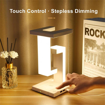 Creative Floating Light, USB Powered Touch Control Night Light, Decorative Dimmable Ambient Desktop Light with Wireless Charging Function for Home, Home Decor