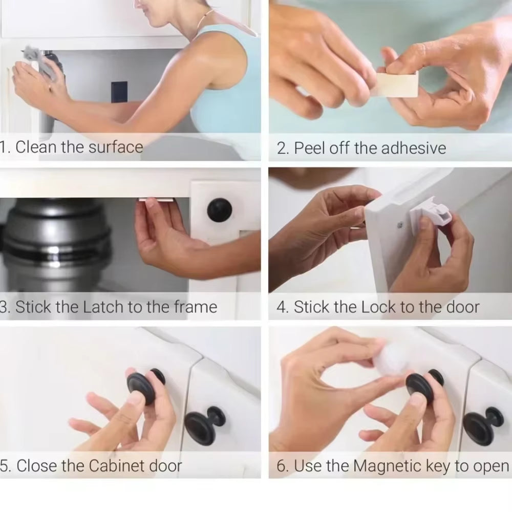 Magnetic Children'S Lock for Extra Cabinet Door Safety: a Must-Have for Parents Drawer Lock Baby Protection Baby Safety Lock