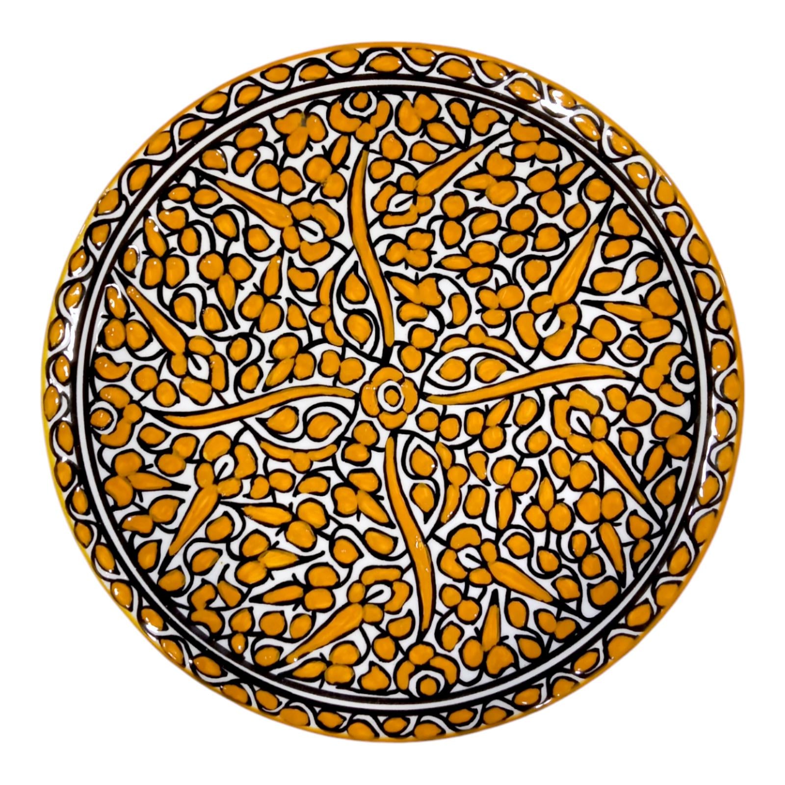Ceramic Flat Plate, Serving Plate, Moroccan Ceramic Plates, Dinnerware, Tableware Colorful Serving Dishes Dishwasher & Microwave Safe