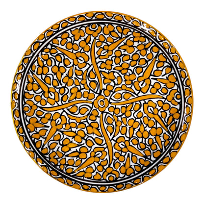 Ceramic Flat Plate, Serving Plate, Moroccan Ceramic Plates, Dinnerware, Tableware Colorful Serving Dishes Dishwasher & Microwave Safe